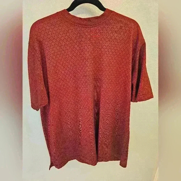 Antonio Gabrieli Men's Shirt Rich Red Maroon Made in Italy Y2k - Picture 1 of 7